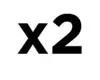 The image shows the text 'x2' in black on a white background. Náhľad obrázku produktu