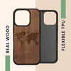 kwmobile Handyhülle für Apple iPhone 16 Pro Hülle Holz - Produktbild-Vorschau 4