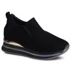 topschuhe24 2907 Damen Plateau Sneaker Keilabsatz Slipper, Produktbild-Vorschau 2
