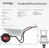 tectake Schubkarre 100L verzinkt 250kg Belastbarkeit Produktbild-Vorschau 5