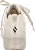 The back view of a beige Skechers sneaker. Voir les images du produit