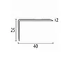 Treppenkantenprofil 25 x 40 x 2500 mm Treppenkante Produktbild-Vorschau 2