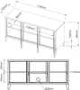 Mobile TV 'Kotka' a 3 ante in metallo 113 x 40 x 58 cm nero Anteprima dell’immagine prodotto 6