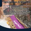 A child's hands holding a product package with a tablet inside, with Christmas-themed decorations in the background. Produktbild-Vorschau