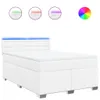 vidaXL Boxspringbett mit Matratze Weiß 140x200 cm Produktbild-Vorschau 1