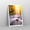 Poster - Poster ohne Rahmen - Herbst Wald Berg Fluss - Produktbild-Vorschau 7