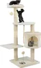 lionto Kratzbaum für Katzen 112 cm hoch, mit Höhle, Produktbild-Vorschau 1