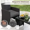 COSTWAY Polyrattan Gartenmöbel Set, Outdoor Lounge Möbel, Produktbild-Vorschau 5