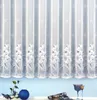 heimtexland ® Jacquard Store Gardine Blumen weiß Produktbild-Vorschau 1