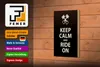 Holzschild Spruch 12x18cm Keep calm and ride on Produktbild-Vorschau 4