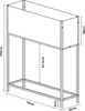 Pflanzenständer ’Porsgrunn’ Metall 100 x 70 x 30 cm Schwarz Produktbild-Vorschau 3