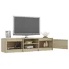 Mobile TV rovere Sonoma 140x40x35,5 cm Materiale a base di Anteprima dell’immagine prodotto 12