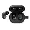 A pair of black JBuds Mini True Wireless Earbuds with their charging case, shown from a top-down perspective. Anteprima dell’immagine prodotto