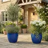 Pot de fleurs en céramique Eggpot bleu royal Ø29cm Voir les images du produit 6
