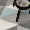 Kurzflor Teppich Wohnzimmer Türkis Grau Pastellfarben Produktbild-Vorschau 3