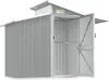 vidaXL Tuinhuis, grijs, 270x130x208,5 cm, verzinkt staal Productafbeelding-voorbeeld 1