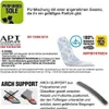 Marketing image with text and diagrams describing shoe features. Produktbild-Vorschau