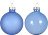 6er Set Glasbomben glatt matt blau 6cm Produktbild-Vorschau 4