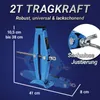 Bituxx Scherenwagenheber 2000 Kg mit Gummiauflage und Produktbild-Vorschau 2