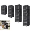 Several hanging closet organizers are displayed against a white background. A smaller inset image shows a closet filled with these organizers and other items. Produktbild-Vorschau