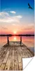 MuchoWow® Poster Steg - Wasser - Sonnenuntergang - Rosa - Produktbild-Vorschau 1
