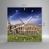 Wanduhr - Quadrat - Glasuhr - Italien Architektur Kolosseum Produktbild-Vorschau 3