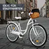 Milord Komfort Stadtfahrrad Fahrrad mit Weidenkorb Produktbild-Vorschau 6