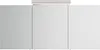 Badezimmer Spiegelschrank 3-türig LED-Acryllampe 140cm Weiß Produktbild-Vorschau 5