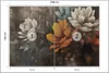 Muralo Vlies Fototapete bunte BLUMEN Blätter Beton Retro Produktbild-Vorschau 2