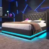 Flieks čalúnená posteľ 140x200cm s USB a Type-C, manželská Náhľad obrázku produktu 3