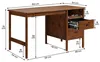 Schreibtisch BOSSA aus Massivholz, Kastanie Finish - Produktbild-Vorschau 7