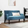 vidaXL Banc Chesterfield Blau 112 x 65,5 x 75 cm Samt Voir les images du produit 3