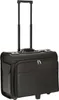 A black leather rolling briefcase with a retractable handle. Voir les images du produit