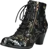 Laura Vita Damen Stiefelette Leder Blumenmuster und Produktbild-Vorschau 7