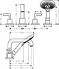 hansgrohe AXOR Citterio 4-Loch Fliesenrandarmatur mit Produktbild-Vorschau 2