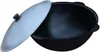 A black cast iron pot with a gray lid is shown against a white background. Anteprima dell’immagine prodotto