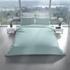 Mikrofaser Bettwäsche Set 135x200 cm Hellblau Einfarbig mit Produktbild-Vorschau 2