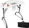 LARS360 Blanc Table de manucure Pliable, avec aspiration Voir les images du produit 1