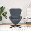 vidaXL Fauteuil oeuf gris foncé 63 x 73 x 90 cm velours Voir les images du produit 3