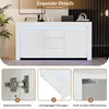 Credenza Merax lucida con LED, cassettiera con 3 cassetti e Anteprima dell’immagine prodotto 5