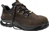 A single brown work shoe with black laces and sole, shown from a side angle against a white background. Produktbild-Vorschau
