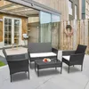 Jayseuw Set da salotto 4 pezzi Mobili da balcone Set da Anteprima dell’immagine prodotto 6