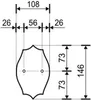 A technical drawing with dimensions for a product. Náhľad obrázku produktu