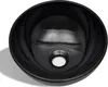 Lavabo in Vetroceramica rotondo nero Anteprima dell’immagine prodotto 8