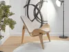 Poltrona di design DAHL - beige chiaro / rovere Anteprima dell’immagine prodotto 15