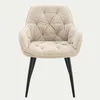 HOMLA FUSSY Stuhl in Stoff, beige, 57x63x84 cm Produktbild-Vorschau 2