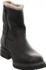 A black leather boot with fur lining is shown against a white background. Produktbild-Vorschau