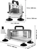 Two views of a commercial tomato slicer with dimensions indicated. Podgląd zdjęcia produktu