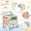 Lauflernwagen Holz, 6-in-1 hölzerne Lauflernhilfe, Baby Produktbild-Vorschau 5