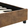 The Living Store Bettgestell Braun Wildleder-Optik 120 × Produktbild-Vorschau 7